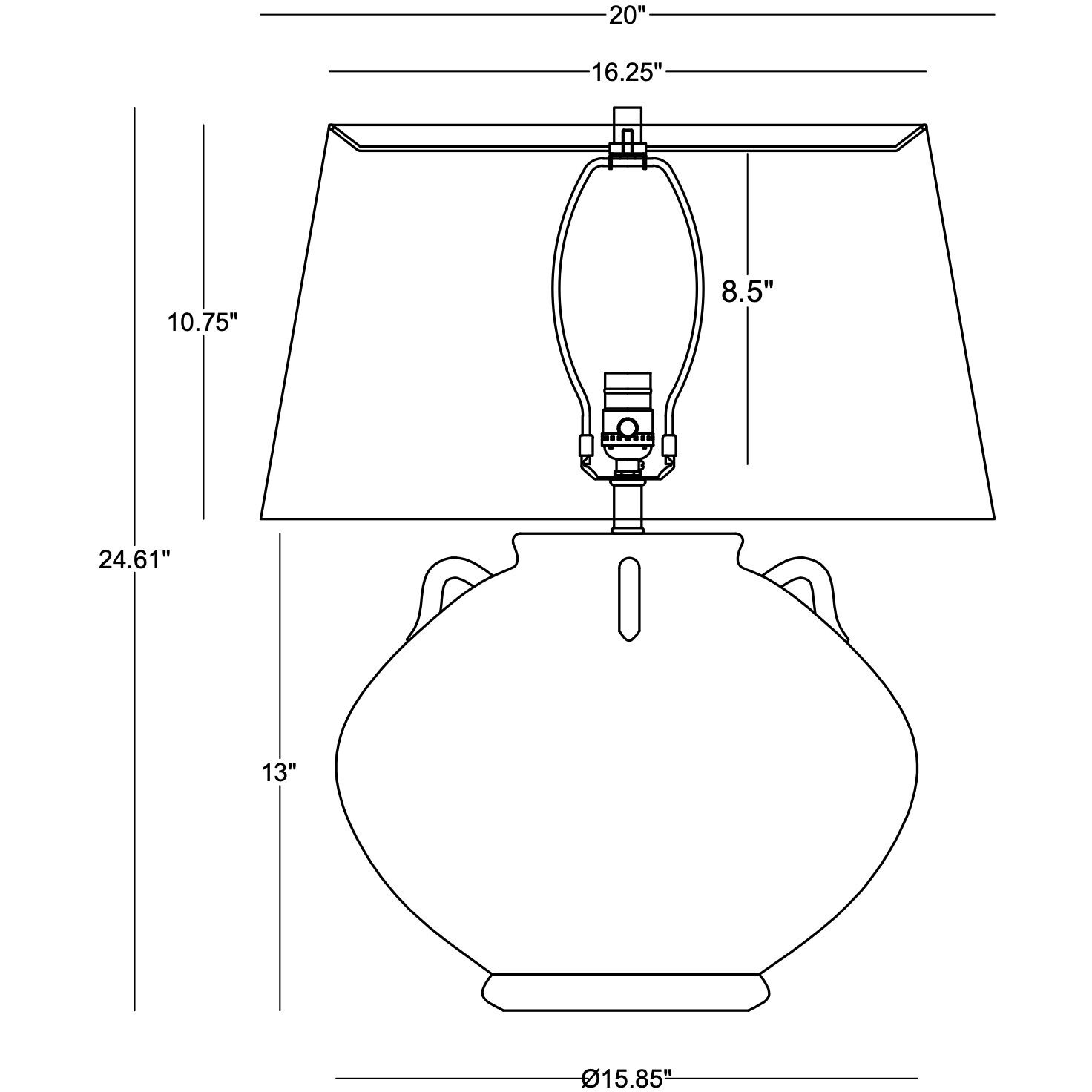 Sandra 25 inch 150.00 watt Off-White Table Lamp Portable Light
