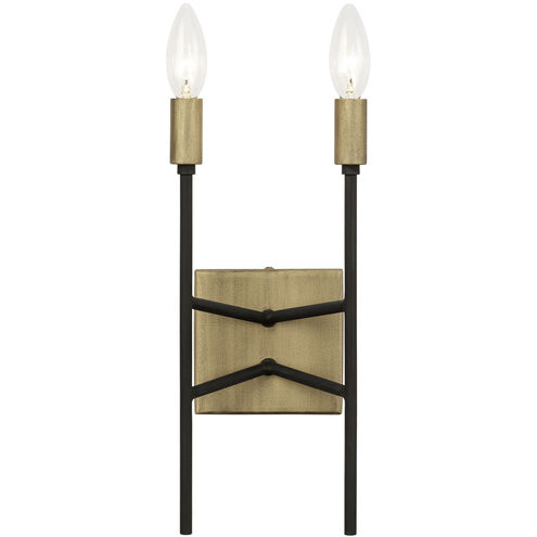 Bodie 2 Light 6 inch Havana Gold and Carbon Sconce Wall Light