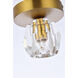 Eren 1 Light 5 inch Gold Flush Mount Ceiling Light