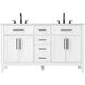 Virginia 60 X 35 inch White Bathroom Vanity Cabinet