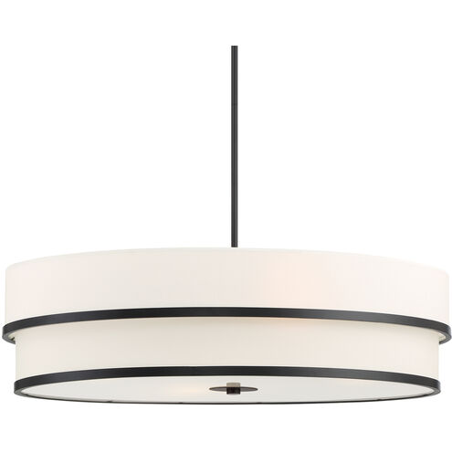 Cascade 4 Light Coal Pendant Ceiling Light, Oval