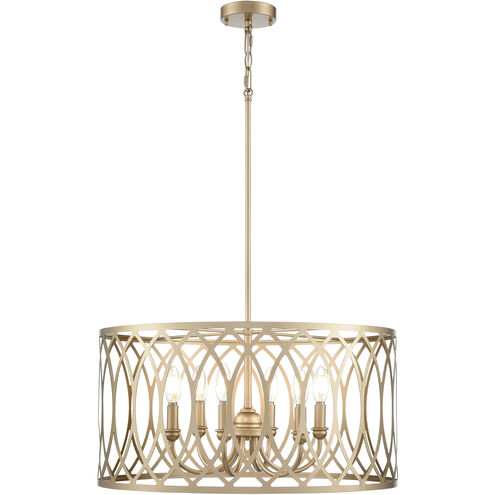 Arelyn 6 Light 23 inch Painted Modern Gold Pendant Ceiling Light
