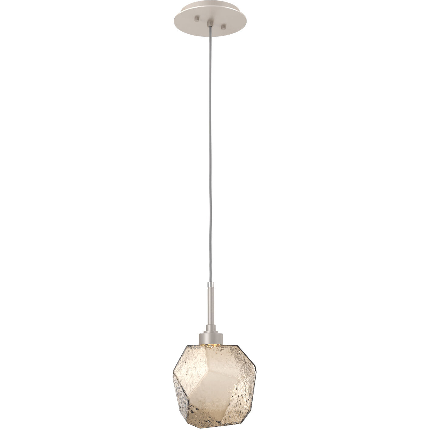 Gem LED 8.4 inch Beige Silver Pendant Ceiling Light in 3000K LED, Metallic Beige Silver, Bronze