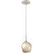 Gem LED 8.4 inch Beige Silver Pendant Ceiling Light in 3000K LED, Metallic Beige Silver, Bronze