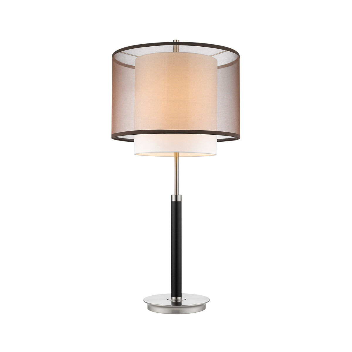 Roosevelt 32 inch 100.00 watt Espresso/ Brushed Nickel Table Lamp Portable Light