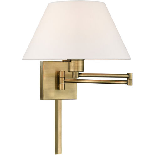 Allison 25 inch 100.00 watt Antique Brass Swing Arm Wall Lamp Wall Light