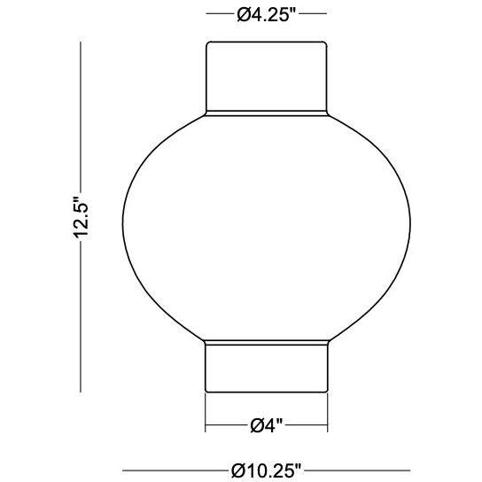 Felino 12.5 X 4 inch Vase, Small