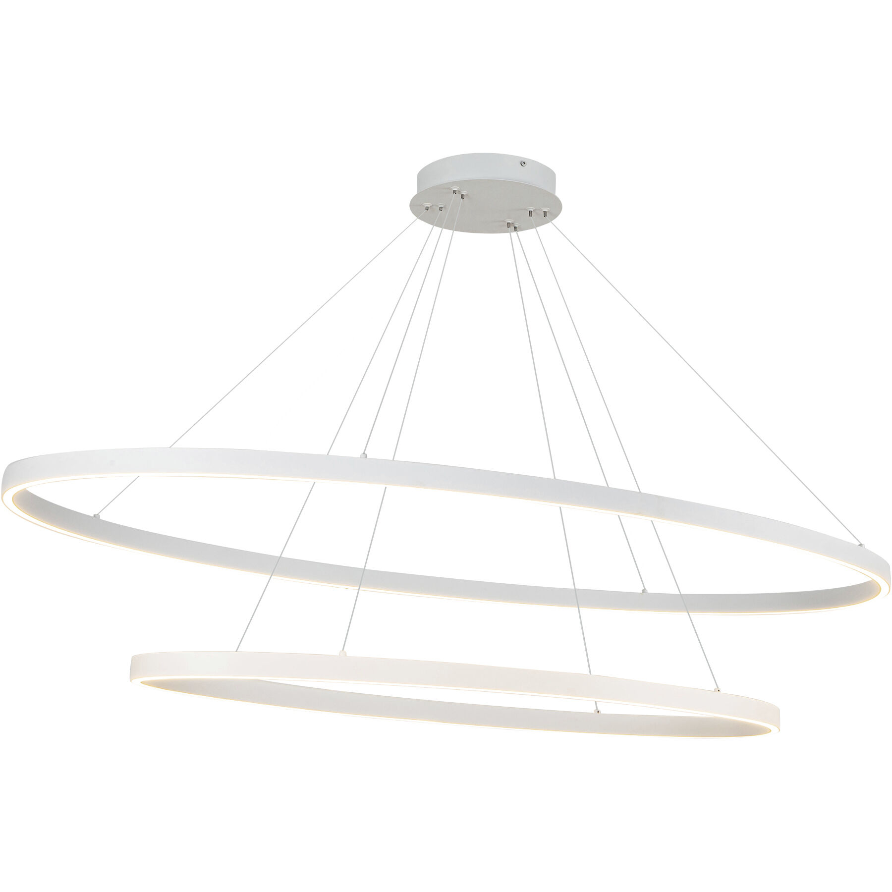 Ovale LED 28.25 inch White Chandelier Ceiling Light