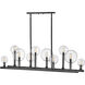 Alchemy 10 Light 48.25 inch Black Indoor Linear Chandelier Ceiling Light