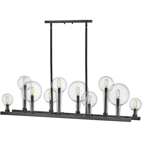 Alchemy 10 Light 48.25 inch Black Indoor Linear Chandelier Ceiling Light