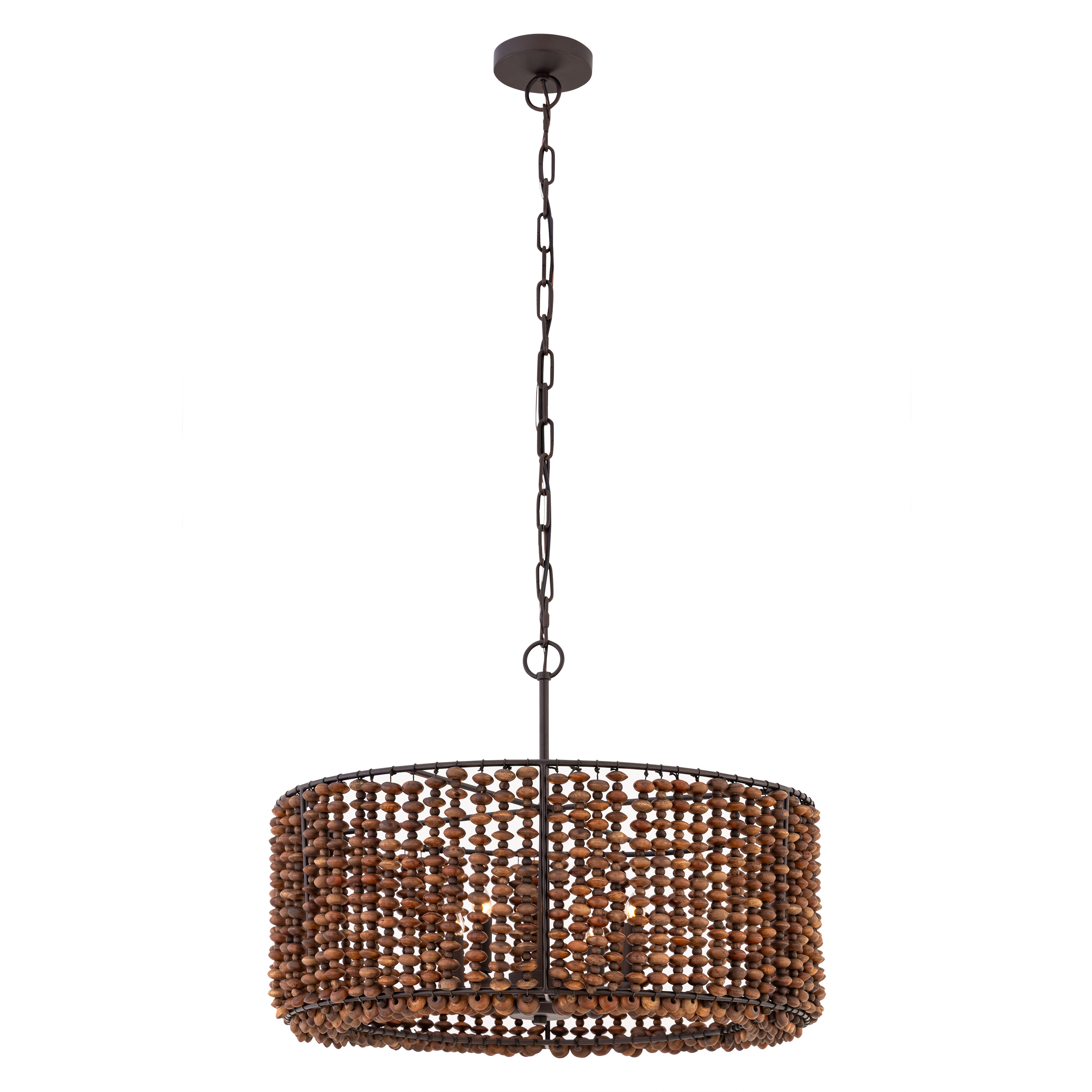 Beaudelle 4 Light 26 inch Dark Bronze Pendant Ceiling Light
