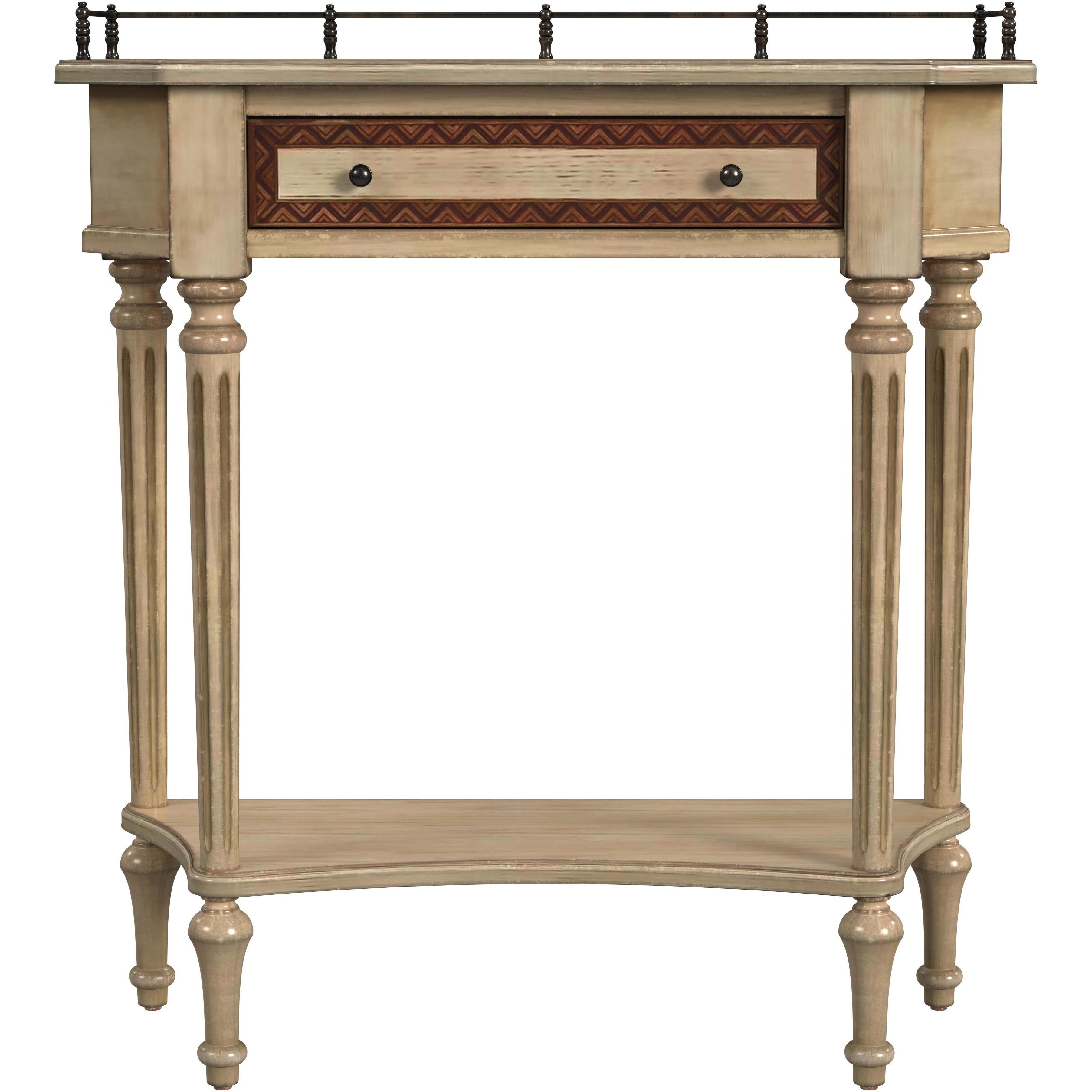 Charleston One Drawer Console Table in Beige