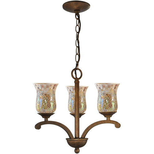 Springdale 3 Light 15 inch Antique Golden Bronze Pendant Ceiling Light