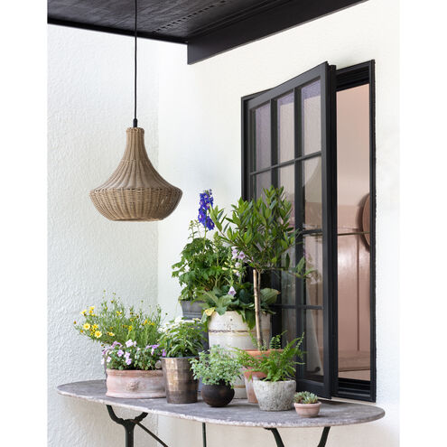Vista 1 Light 17 inch Grey Outdoor Chandelier