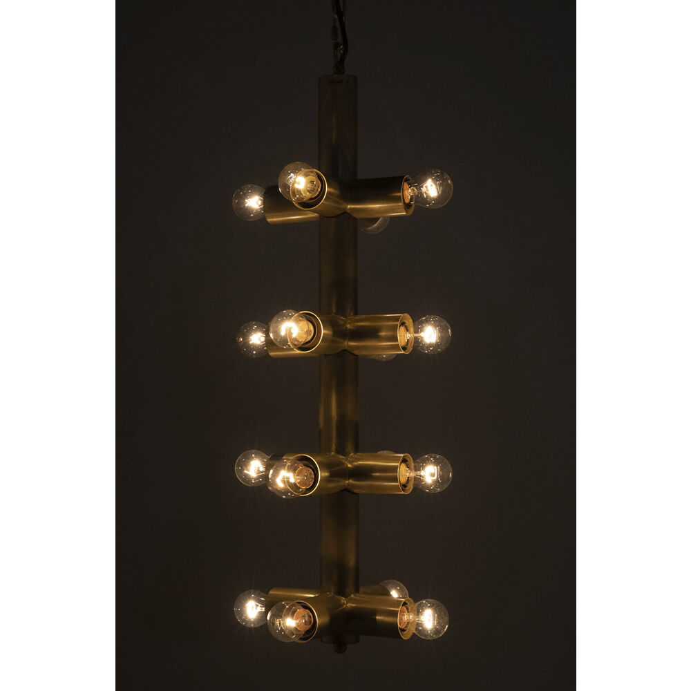 Axe 16 Light 8 inch Antique Brass Chandelier Ceiling Light