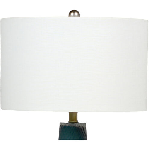 Brianna 33.5 inch Blue Hand-Cut Glass / Champagne Table Lamp Portable Light