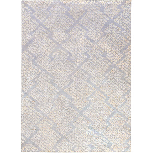 Shibori 63 X 39 inch Blue and Neutral Area Rug, Viscose