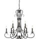 Homestead 9 Light 28 inch Matte Black Chandelier Ceiling Light