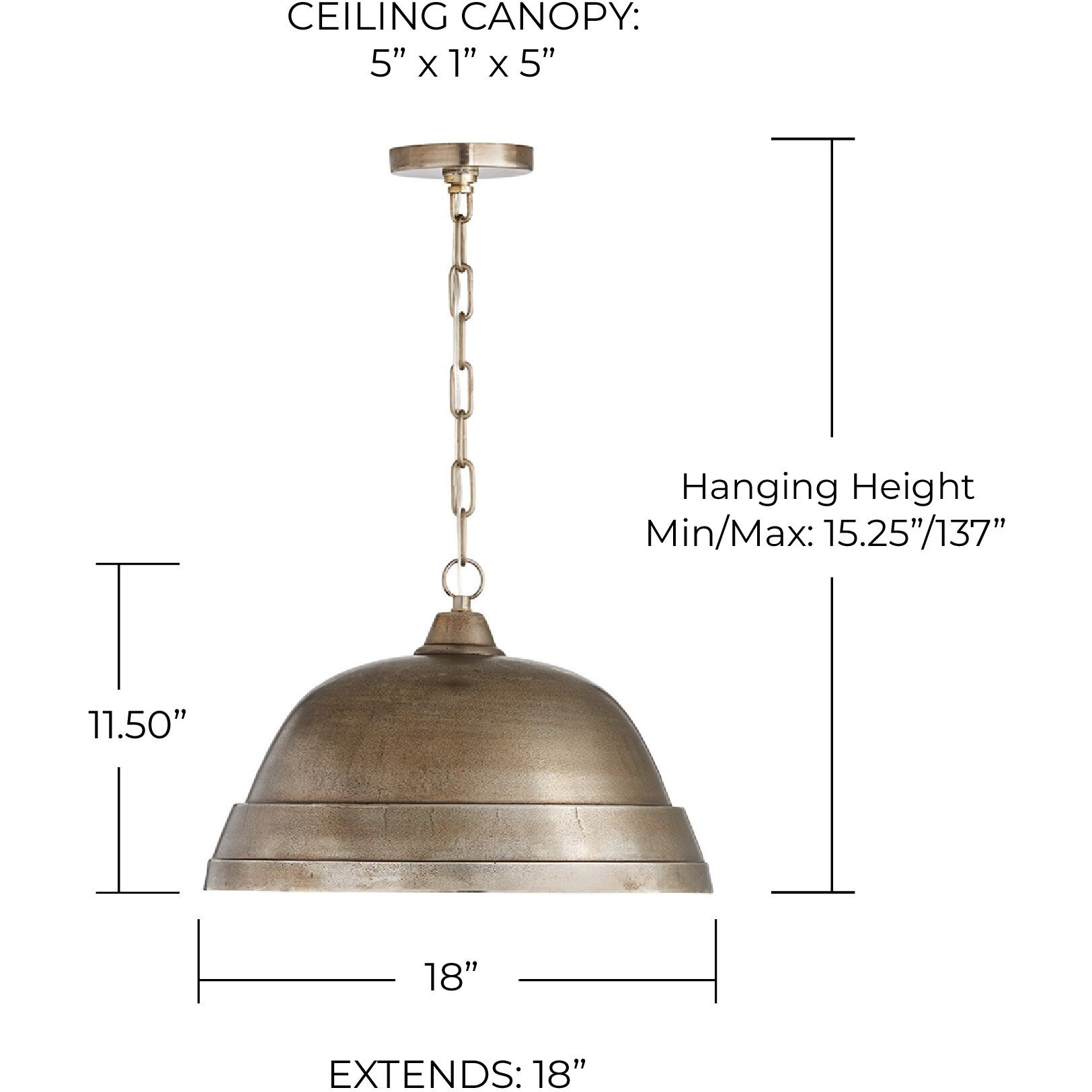 Sedona 1 Light 18 inch Oxidized Nickel Pendant Ceiling Light