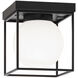 Squircle 1 Light 7 inch Black Flush Mount Ceiling Light