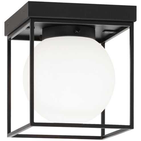 Squircle 1 Light 7 inch Black Flush Mount Ceiling Light