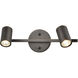 Kempton 2 Light 16 inch Matte Black with Satin Brass Vanity Light Wall Light