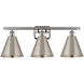 Ballston Cone 3 Light 28 inch Brushed Satin Nickel Bath Vanity Light Wall Light