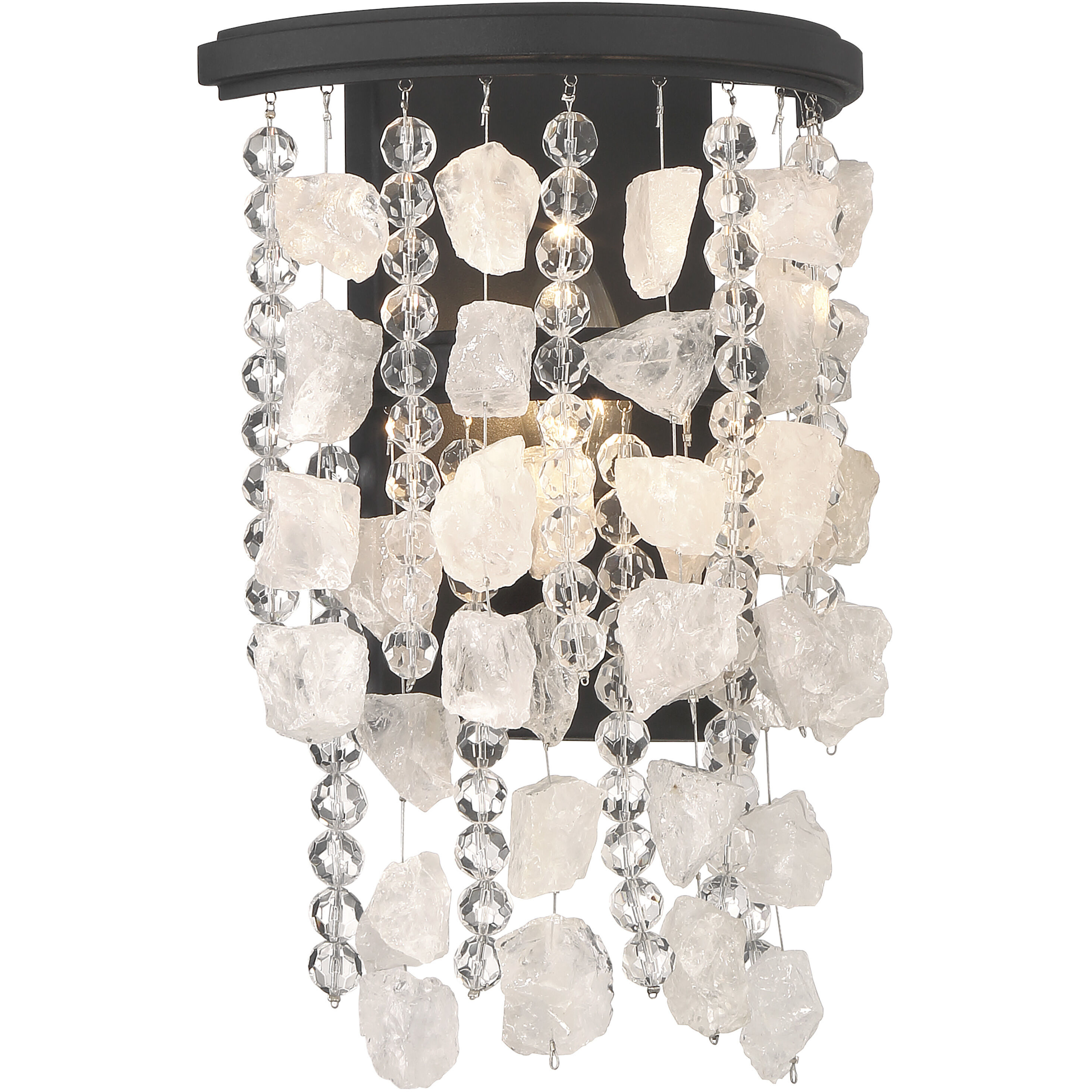 Shimmering Elegance 1 Light 4 inch Sand Coal Wall Sconce Wall Light