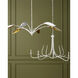 Yuriko 6 Light 66.75 inch Gesso White Chandelier Ceiling Light