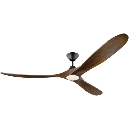Maverick 70 inch Matte Black with Dark Walnut Blades Ceiling Fan