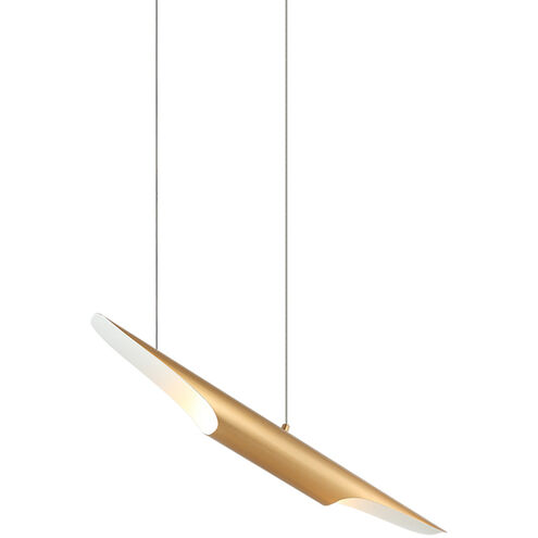 Stylus 2 Light 2.88 inch Aged Gold Brass Chandelier Ceiling Light