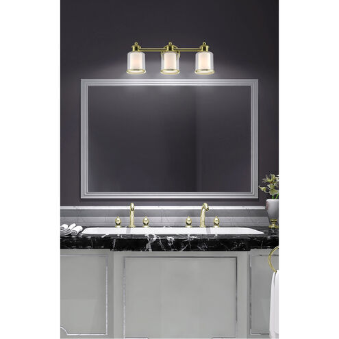 Middlebush 3 Light 24 inch Polished Brass Bath Vanity Wall Light