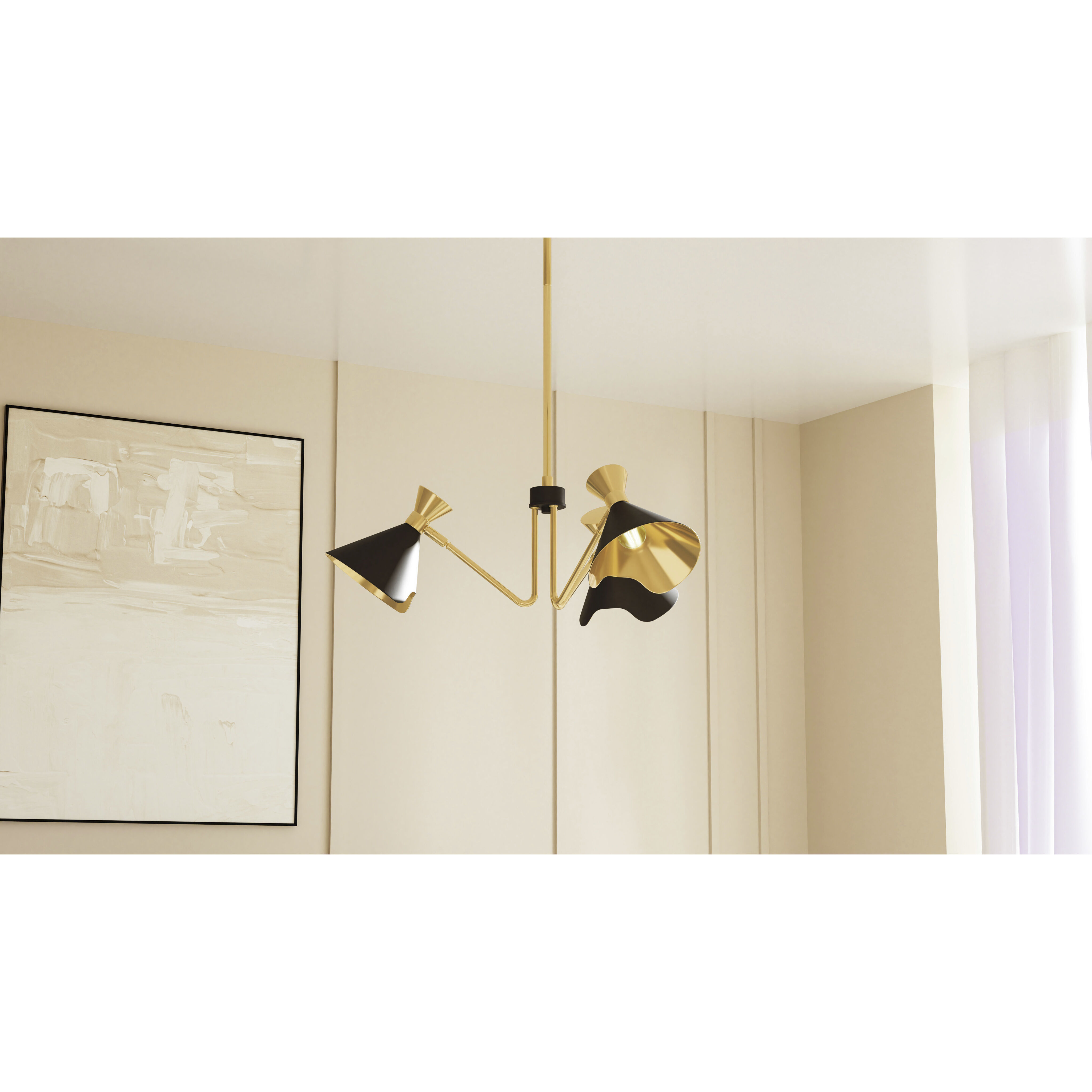 Arden 3 Light 26 inch Matte Black Chandelier Ceiling Light