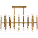 Canada 42 Light 14 inch Gold Chandelier Ceiling Light, Bamboo Pipe 
