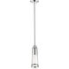 Ethos LED 4.6 inch Chrome Pendant Ceiling Light in Seedy Glass