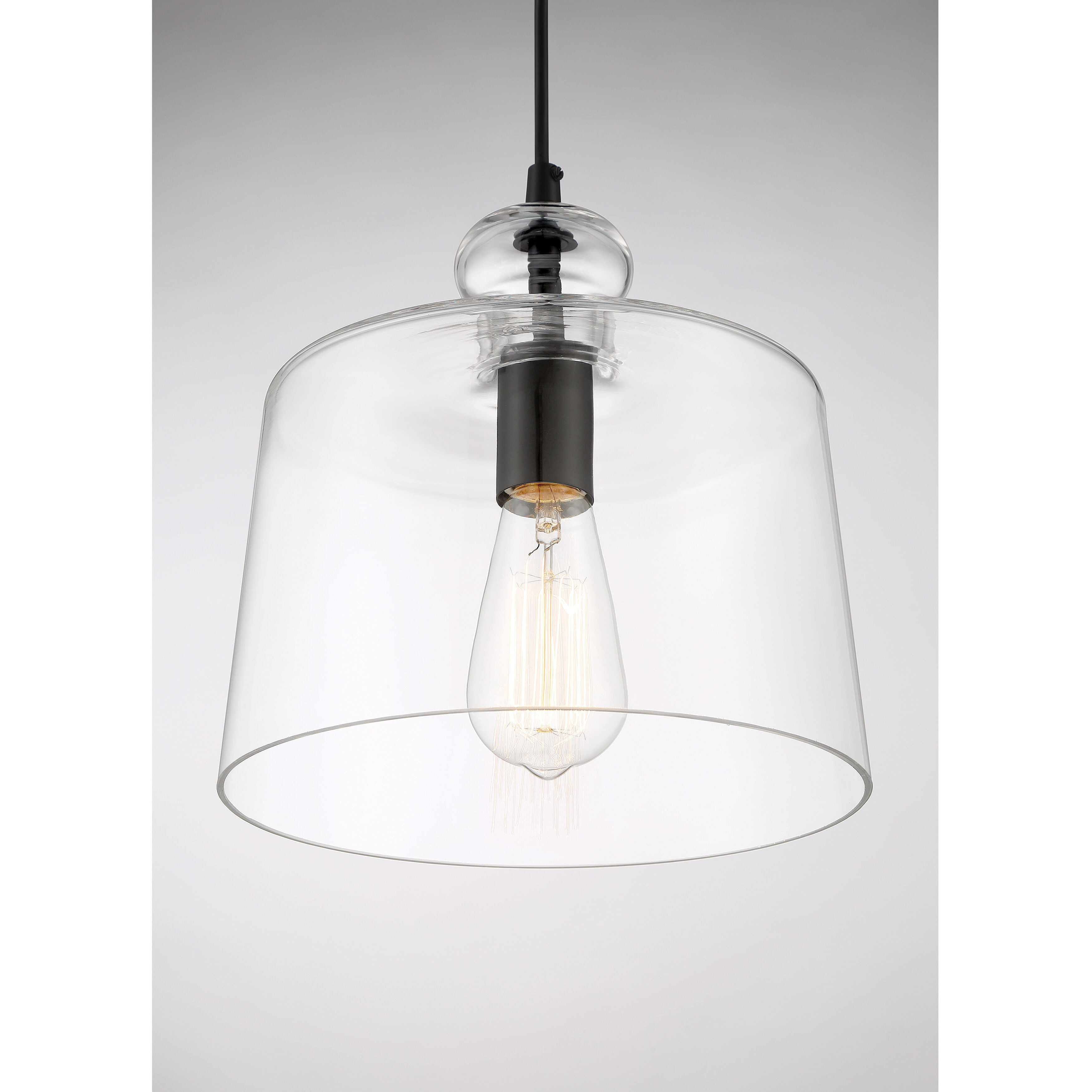 Clarity 1 Light 10 inch Coal Mini Pendant Ceiling Light