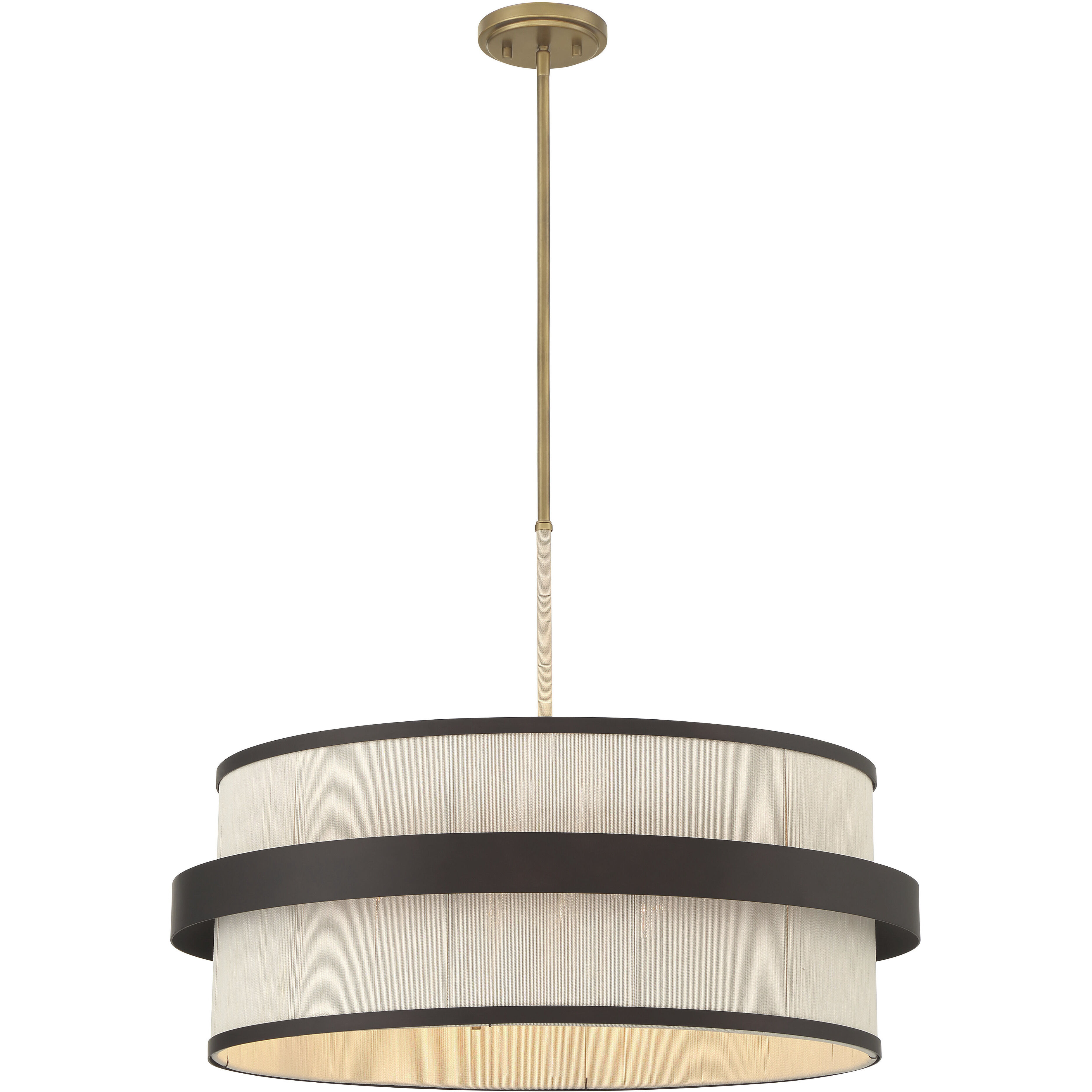 Harbor Wrap 6 Light 28 inch Legacy Brass and Dark Bronze Pendant Ceiling Light
