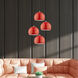 Allison 1 Light 10 inch Shiny Red Mini Pendant Ceiling Light