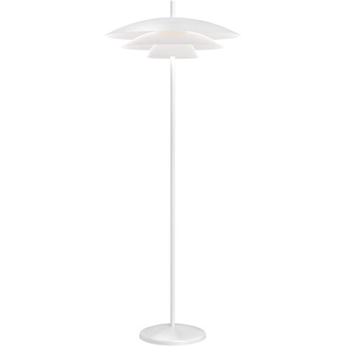 Shells 60.25 inch 12.00 watt Satin White Floor Lamp Portable Light