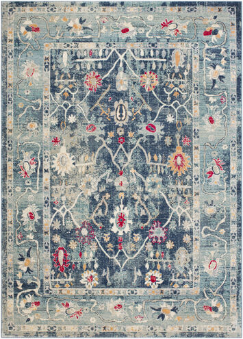 Bohemian 35 X 24 inch Navy Rug in 2 x 3, Rectangle