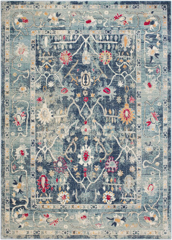 Bohemian 65 X 47 inch Navy Rug in 4 x 5, Rectangle