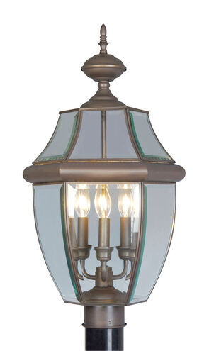 Monterey 3 Light 23.5 inch Bronze Outdoor Post Top Lantern