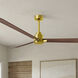 Atlas Alessandra 72 inch Brushed Brass with Walnut Tone Blades Ceiling Fan