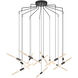 Ballet LED 27.25 inch Satin Black Chandelier Ceiling Light