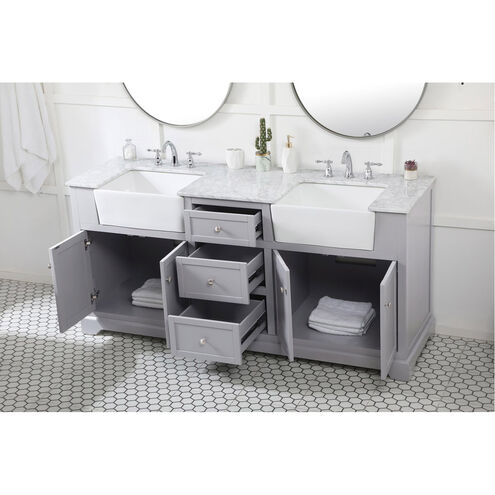 Franklin 72 X 22 X 35 inch Grey Bathroom Vanity Cabinet