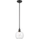 Ballston Concord LED 8 inch Matte Black Mini Pendant Ceiling Light in Clear Glass