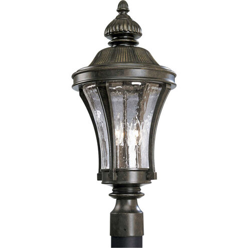 Nottington 3 Light 23 inch Forged Bronze Outdoor Post Lantern