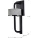 Overtop LED 15 inch Matte Black Outdoor Wall Sconce