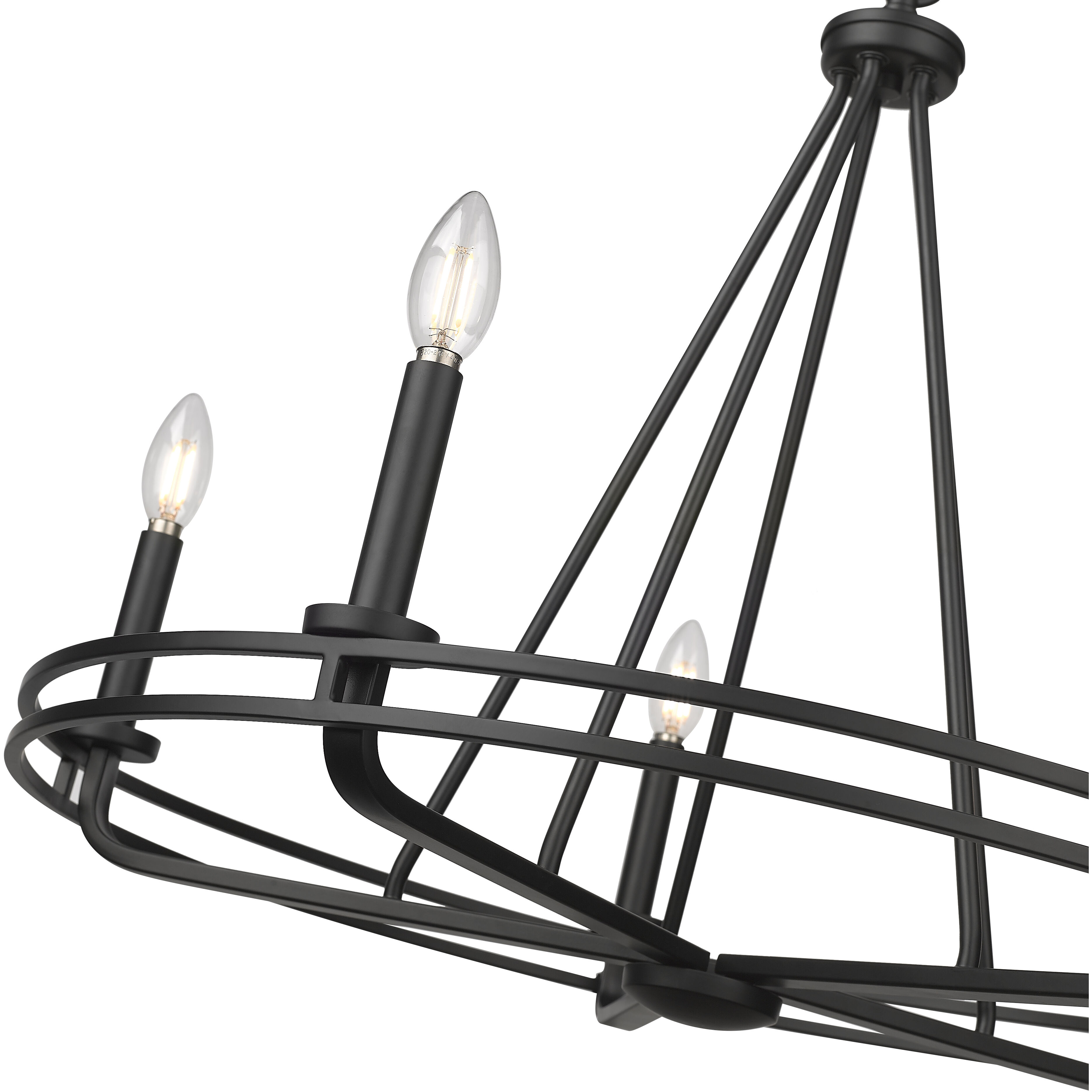 Jody 5 Light 26.5 inch Matte Black Chandelier Ceiling Light