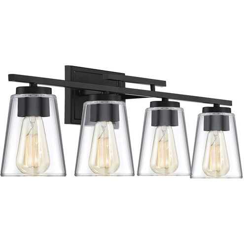 Calhoun 4 Light 32 inch Black Bathroom Vanity Light Wall Light, Essentials